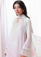QPrints By Qalamkar Embroidered Lawn 3 Piece Unstitched Suit QLM25QP D-EM-01A IVY